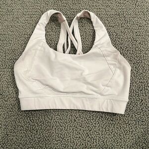Lululemon energy longline bra- white- size 4